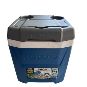Igloo Quantum 12 cooler 18 can capacity Lockable USA. 12 Quart
Gray blue white